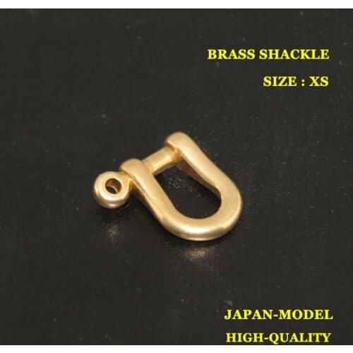 SK601) 10pc X-Small Solid Brass Shackle Joint Connect Key Chain Hook Leathercraft