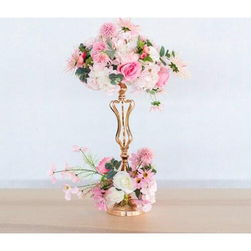 Wedding main table flowers artificial flowers hotel table top flowers decorative props wedding silk flower flower ball decor