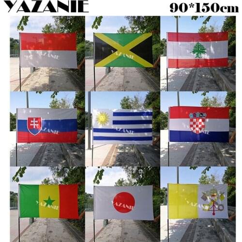 YAZANIE 90x150cm Indonesia Jamaica Lebanon Slovakia Uruguay Croatia Senegal Japan Vatican Print Flags and Banners