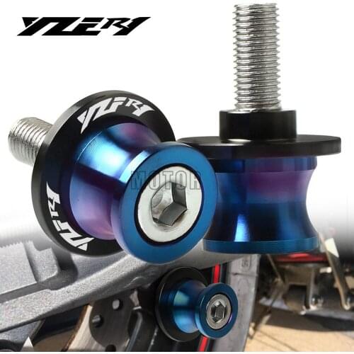 6MM Motorcycle Motorbike Rear Colorful Swingarm Sliders Spools Stand Screws For Yamaha YZFR1 1998-2016 YZF-R1 YZF R1 Swing Arm