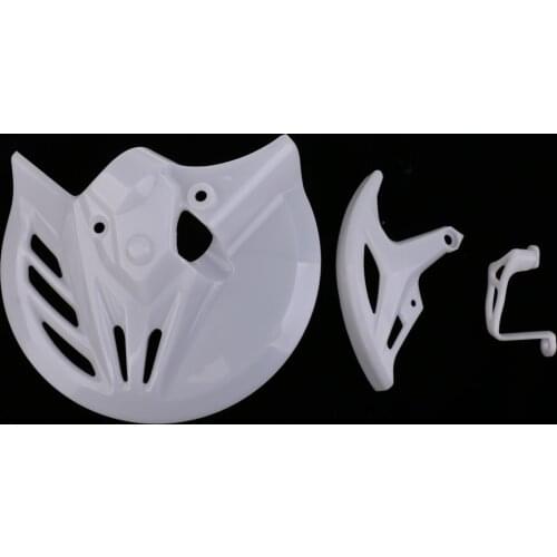Motorcycle Front & Rear Brake Disc Rotor Guard Cover Protector White Fit Honda CRF 250R 2014-2017 450R 2013-2016 Predrilled