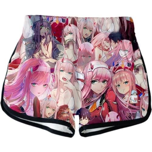 DARLING in the FRANXX 3D printed summer women Clothes fashion harajuku Cute sexy Shorts women hip hop short pants plus size