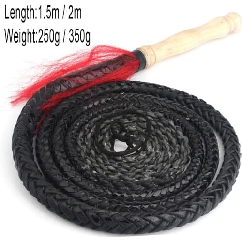 1.5m/2m Sounded Leather Whips Wushu Kungfu Whips Fitness Whips Leather Whips Shaolin Whips