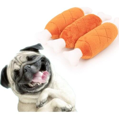 1pcs Pet Dog Chicken Legs Plush Toys Interactive Sound Dog Toy Pet Supplies Cat Dog Plush Chew Toys