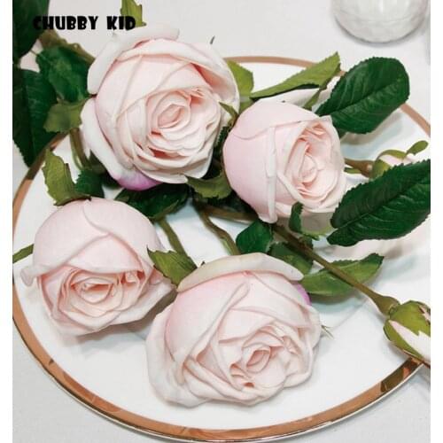 3 bouquets/lot! wholeasale high simulation real touch artificial rose bouquet wedding decoration bouquets fake flower bouquet