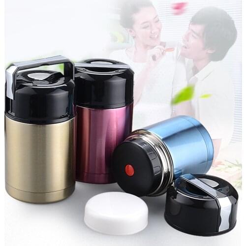 304 stainless steel thermos lunch box for hot food with containers 800ml 1000ml Vacuum Flasks Thermoses thermo mug thermocup