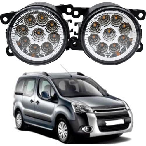 Car LED Bulb Fog Light foglamp 12V For Citroen Jumpy Box 2010 - 2015 For Citroen Berlingo B9 2012 - 2015