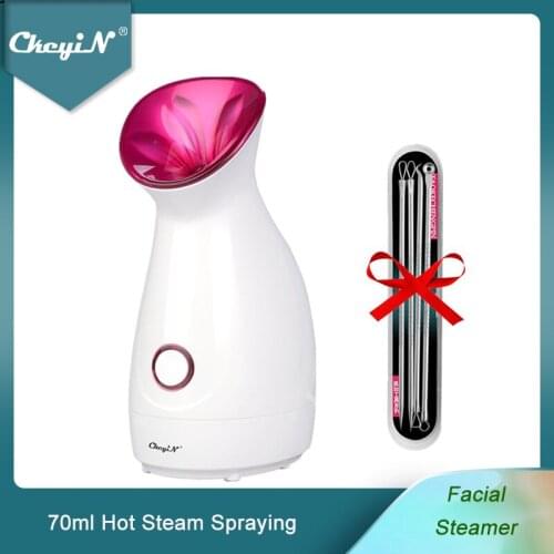 CkeyiN Nano Ionic Facial Steamer Sauna SPA Hot Mist Moisturizing Sprayer Face Steamer Hydration Deep Cleaning Acne Treatment 48