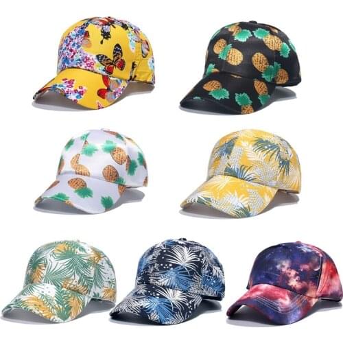 D0LF Fashion Baseball Floral Print Baseball Baseball Without Makeup Travel Visor Sun Adjustable Sport Hats Women