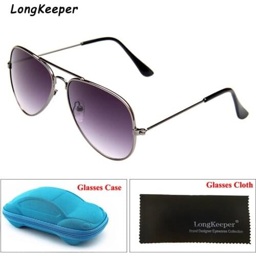 Kids Sunglasses Girls Piolt Style Children Sun Glasses For Boy Mirror Glasses With Case Box Retor Metal Frame Goggle UV400