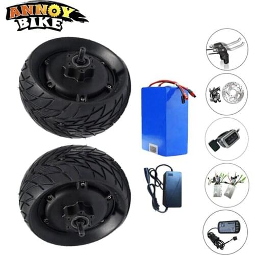 Double Drive 8'' Fat Tire 200*85 mm 48V 1000W 60km/h BLDC Electric Bicycle Hub Motor Conversion Kit Electric Scooter Motor