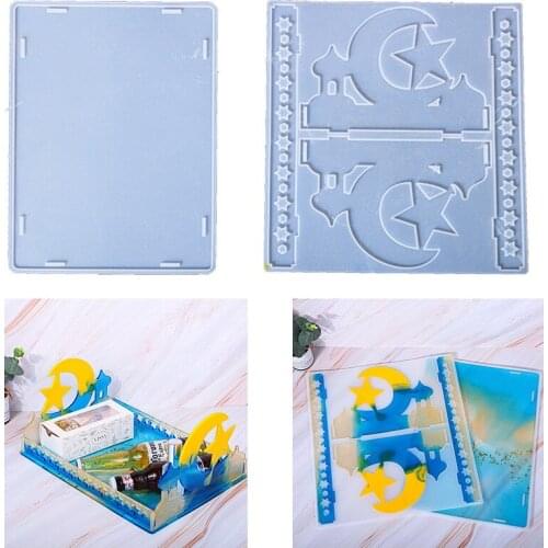 Epoxy mold resin moon star castle decoration silicone mold candle handmade soap diy creative home accessories