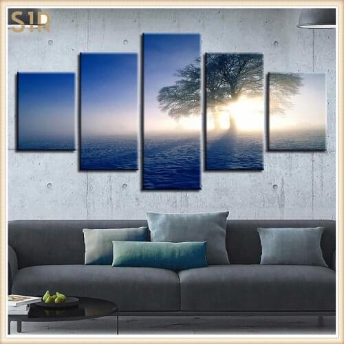 Beautiful Scenery HD Printed 5 Piece Canvas Art Scenery Painting Wall Pictures for Living Room Home Decor Anime Poster Wall Art