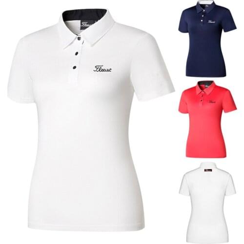 Summer Women Golf Outdoor Sports Clothing Frock Perspiration Moisture Absorption Short-sleeved Golf T-shirts