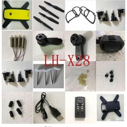 LH-X28HW LH-X28W LH-X28 RC Quadcopter Spare Parts blade motor Protection Frame gear motor seat Arm shell charger receiver
