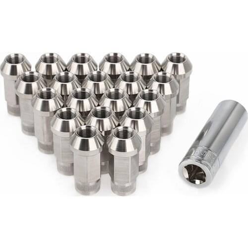Car Modification 20PCS Stainless Steel Lug Nuts M12x1.25 M12x1.5 M14x1.5 M14x2 Wheel Nuts Bolts For Mitsubishi Acura Mazda