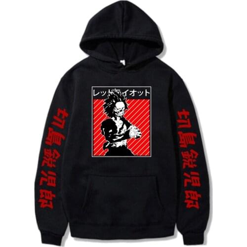Mens Hoodies Japanese Anime My Hero Academia Autumn Unisex Hooded Casual Pullover Teens Comfortable Sweatshirts Tops for Women