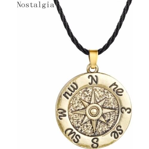 Nostalgia Rudder Charms Sailors Wind Rose Pendant Necklace Viking Jewelry Compass Necklace Seaman Pendant Gift Women Mariner