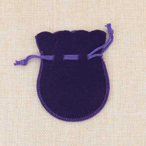 Wholesale 100pcs/lot 7x9cm Purple Velvet Bag Small Gourd Pouch Favor Charms Gifts Jewelry Packaging Bag Drawstring Gift Bags