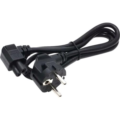 EU Plug 2 Pin-4.8mm to C5 90 Degree/Angle Cloverleaf Lead Power Cable Lead Cord PC Monitor