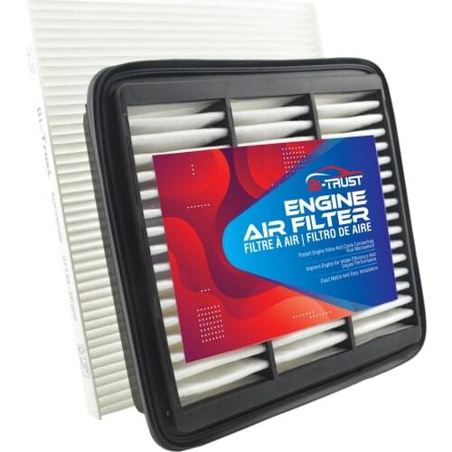 Bi-Trust Set of Engine & Cabin Air Filter replacement for 2010-2013 Kia Forte L4 2.0L 2.4L/2012-2013 Forte5 L4 2.0L 2.4L