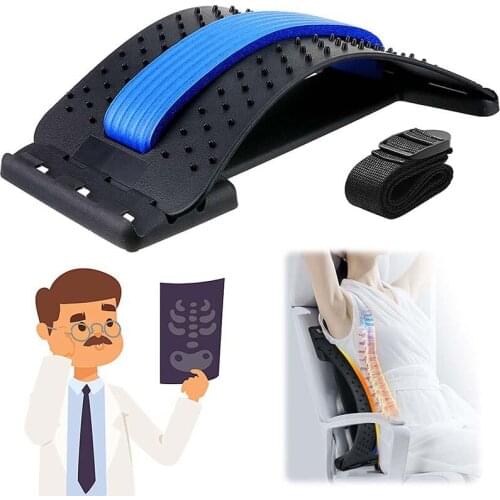 Back Stretcher Lumbar Support Device Multi-Level Spinal Lumbar Back Stretcher Spine Deck Back Stretching Treatment Back Massager