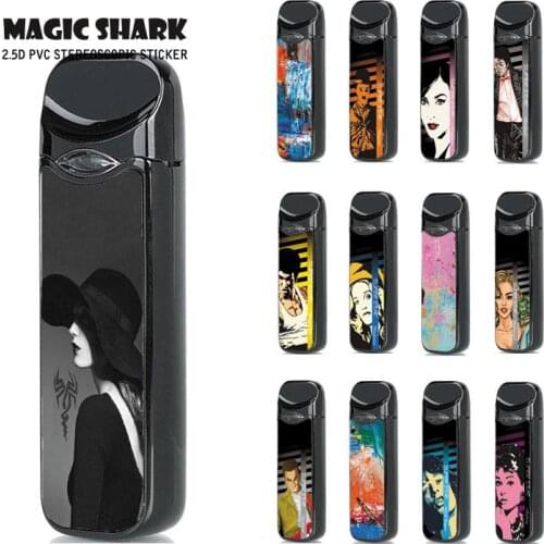 Magic Shark Painting Super Star Bruce Lee Madonna Beautiful Lady Skin Case Cover Sticker Film for Smok Nord
