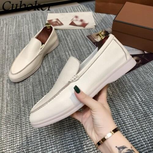 New Arrive Women Flat Causal Loafers Slip-ON Leather Slides Brand Hot Sale Ladies Mules Spring Summer Walking Shoes For Women
