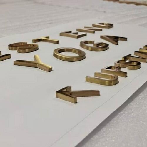 Gold titanium 3D stainless steel sign letter