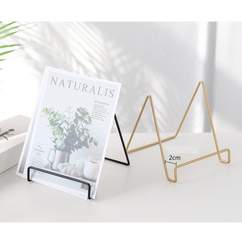 1Pc New Creative Geometric Desktop Placement Stand Mobile Phone Book Newspaper Collection Storage Rack Magazine Display Holder