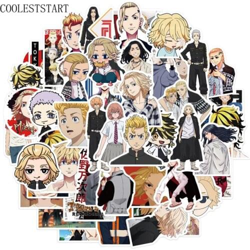10/50Pcs/pack Japan Anime Tokyo Revengers Stickers Toys For Kids Motorcycle Skateboard Phone Hand Diarie Scrapbook Waterproof