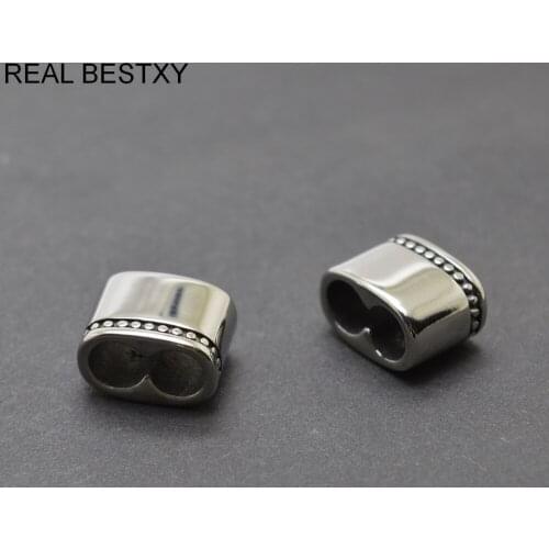 5pcs/lot Single Hole : 5mm Stainless Steel End Caps For DIY Bracelet Jewelry Making Accessories Stainless Steel Connectors