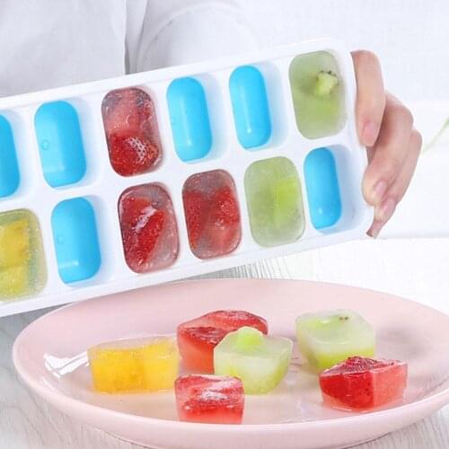 14 Ice Cube Tray Food Grade Silicone Used For Ice Easy-Release Shape Candy Cake Cube Mold Pudding Square Chocolate Ice Mold W8T2
