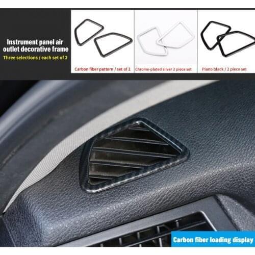 For BMW X5 E70 X6 E71 E72 2008-2013 carbon fiber Dashboard AC vent decorative frame 2pcs