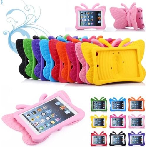 3D EVA Shockproof Case For iPad Mini 5 4 3 2 1 Kids Butterfly Stand Tablet Cover For Apple mini4 mini2 mini3 mini5 7.9 inch
