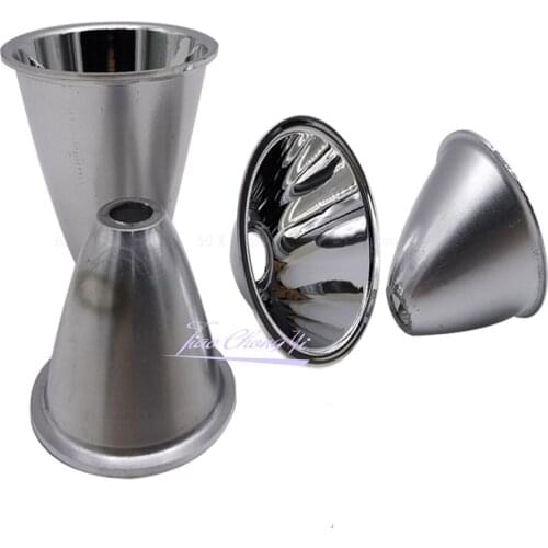 40mm 46 50 60mm Aluminum LED Flashlight Reflector Condenser Cup reflect cap For Cree DIY XR-E Q5 / XM-L / XM-L2 C8 T6 LED 1PCS