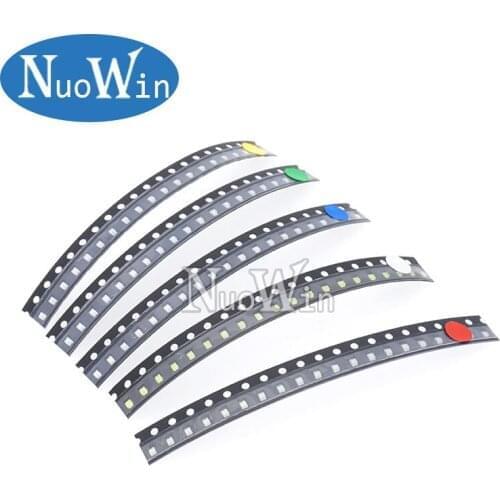 5 colors x20pcs =100pcs SMD 0805 led kit Red/Green/Blue/Yellow/White LED Light Diode KIT