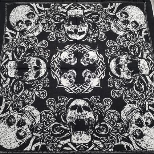 Cotton Pirates Skull Leaves Reggae Bandanas Men Hiphop Headscarf Women Neckerchief Headwear Handkerchief Neck Wrist Wrap Band