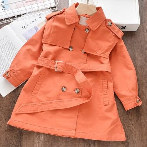 Bear Leader Girls Coats New Girls Trench Coat Child Jacket Soft Warm Girls Overcoat Kids Clothes Children Clothing for 4 11Y