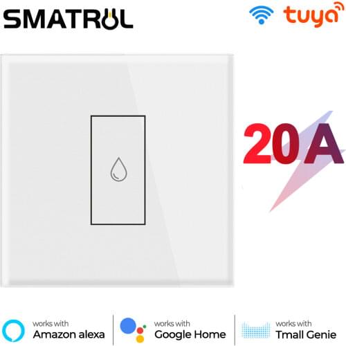 SMATRUL Tuya WiFi Boiler Water Heater Switch wireless Touch Wall 4400W ON OFF Electrical Light Smart Life For Google Home Alexa