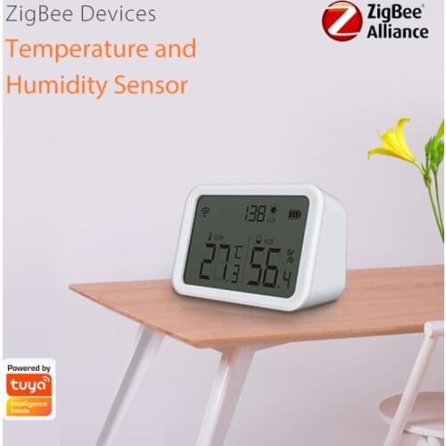 New Indoor NEO Tuya Smart Zigbee Temperature And Humidity Sensor Work With Android IOS APP Control Smart Home Zigbee Connection