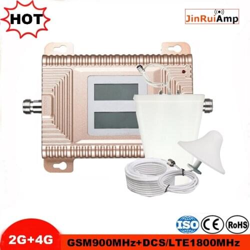 GSM DCS 900 1800 MHz repeater dual band 2g 4g lte mobile cellular signal booster mobile signal repeater amplifier
