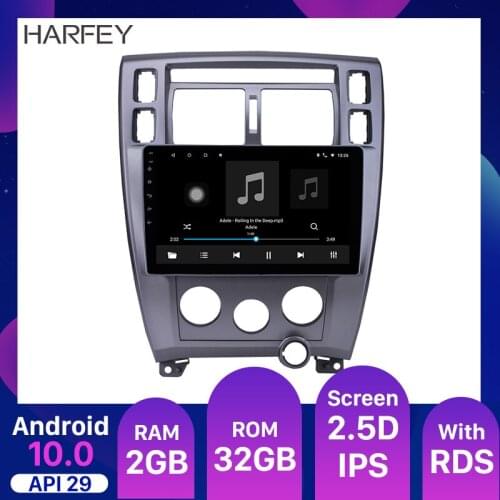 Harfey Android 10.0 10.1inch Car Head Unit Radio Player GPS Navigation For Hyundai Tucson 2006 2007 2008-2013 Left Hand Driving