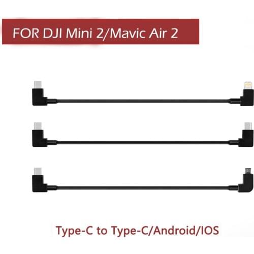 Remote Controller Data Cable for DJI Mini 2/Mavic Air 2/OSMO Pocket Data Conversion Line Type-C to Type-C/Android/IOS