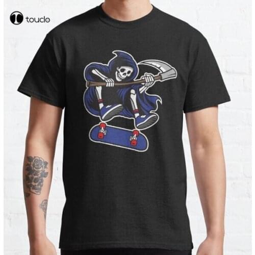 Skateboarding Grim Reaper Classic T-Shirt Tee Shirt
