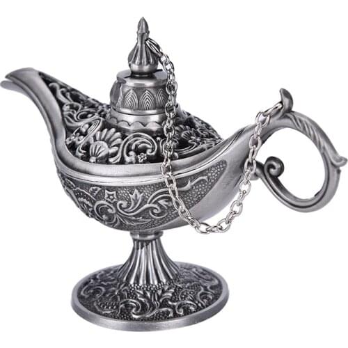 Lamps Tea Pot Genie Lamp Vintage Retro Toys/Alloy Copper Incense Holder Gift Home Incense Burners Antique Style Fairy Tale