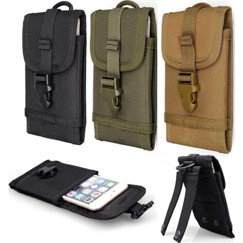 Mayitr Multi-functional Tactical Military 600D Oxford Cloth Molle Smart Phone Belt Pouch Pack Cover Black/Army Green/Khaki