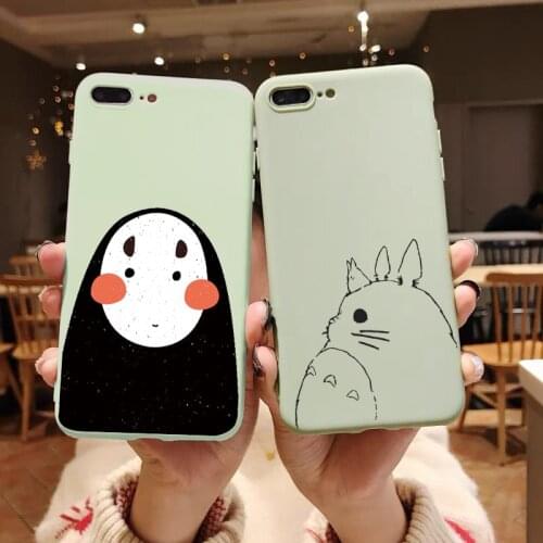 Japanese Anime Cute Cartoon Totoro Phone Case for iphone 12 pro max mini 11 pro XS MAX 8 7 6 6S Plus X SE2020 XR dragon cat case