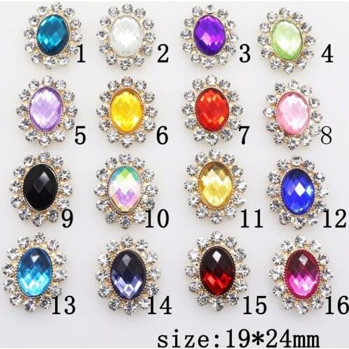 Fashion Sewing Alloy Acrylic Button 10Pcs / Set Craft Decoration Embellishment Button DIY Jewelry Decoration Accessories