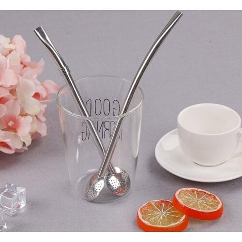 Washable Stainless Steel Hot Drinking Straw Filter Handmade Yerba Mate Tea Bombilla Gourd Practiacl Tea Tool